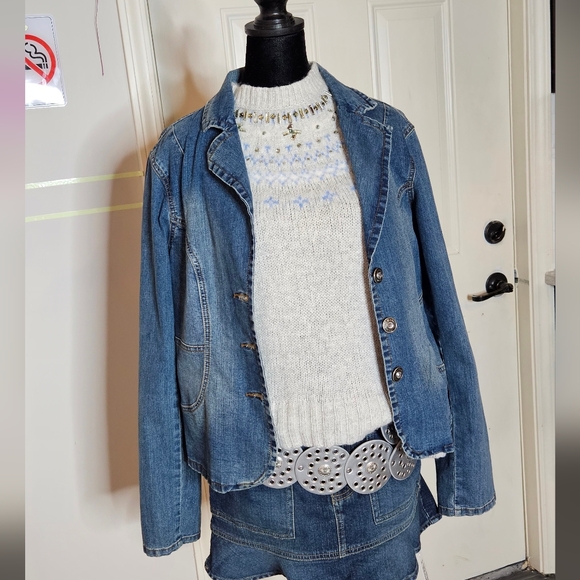 YMI Blue Jeans Jacket Bleached size XL - Picture 16 of 16